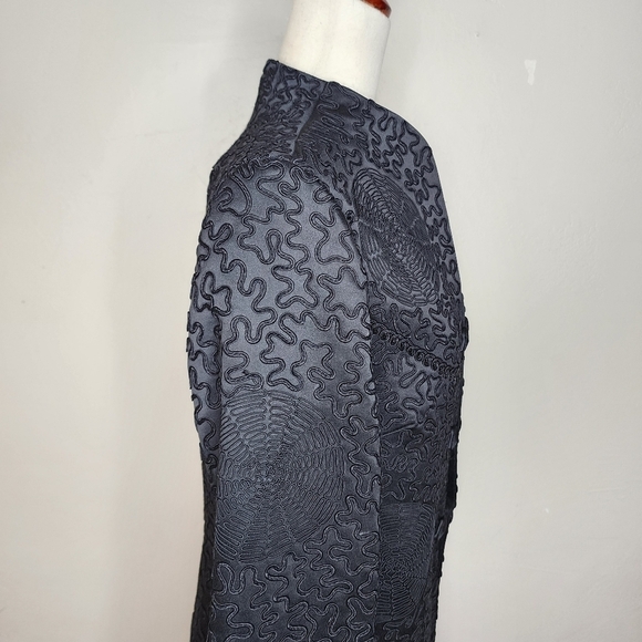 NWT Sue Wong Black Embroidered and Sequined Button Front Jacket Size 12 - Picture 7 of 17